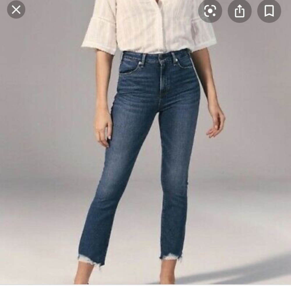 Abercrombie high rise ankle jeans